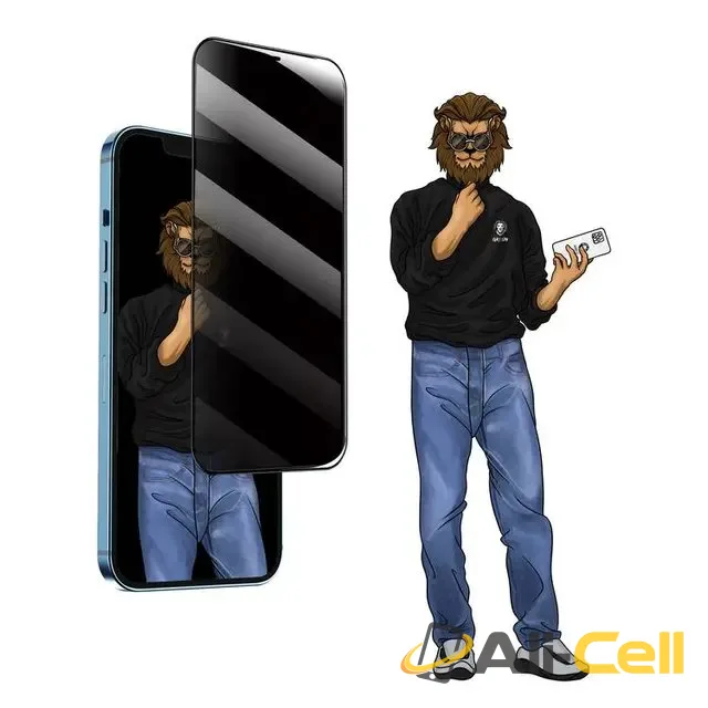 Green Lion 9H Steve Privacy Full Glass Screen Protector For iPhone 12 / 12 Pro