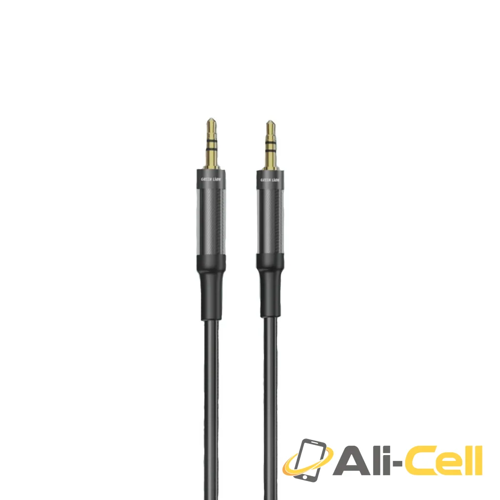 Green Lion AUX to AUX Braided Cable 1M - Black