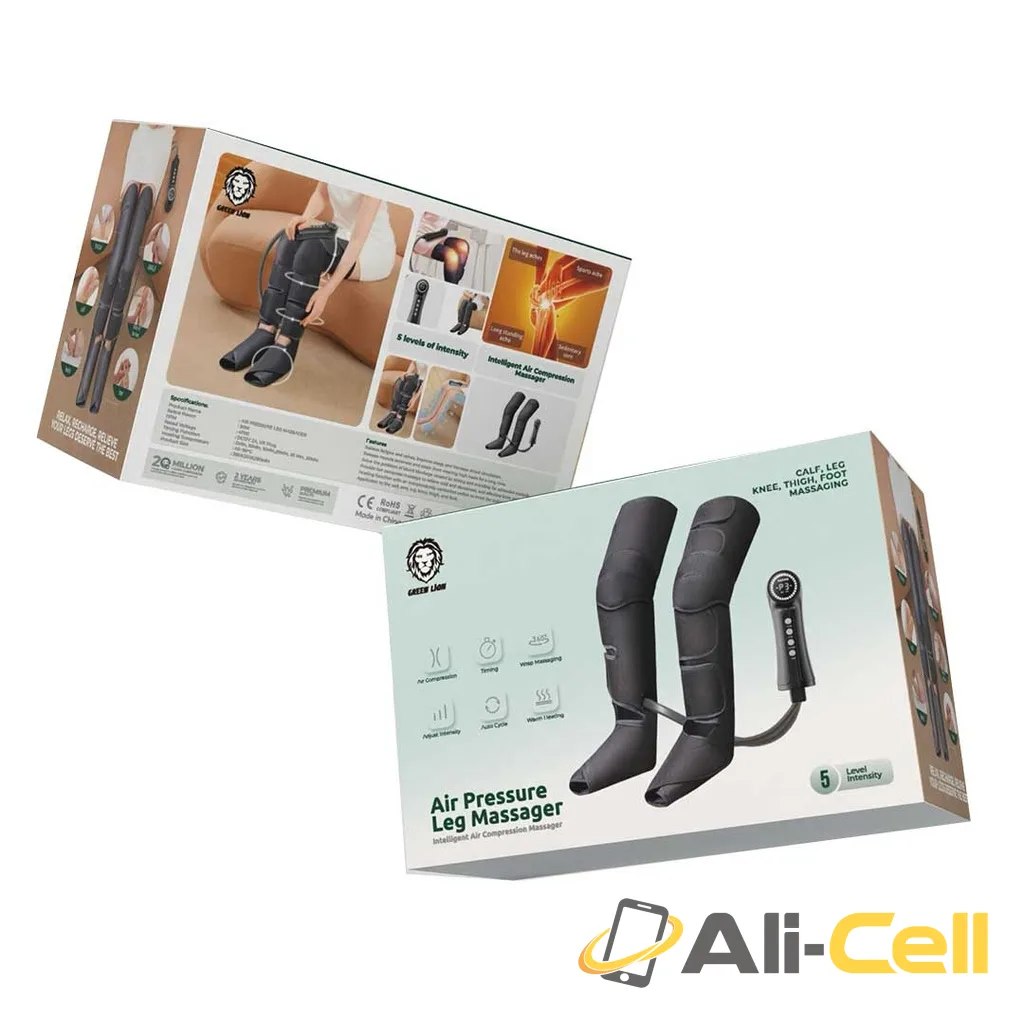 Green Lion Air Pressure Leg Massager - Black — 2