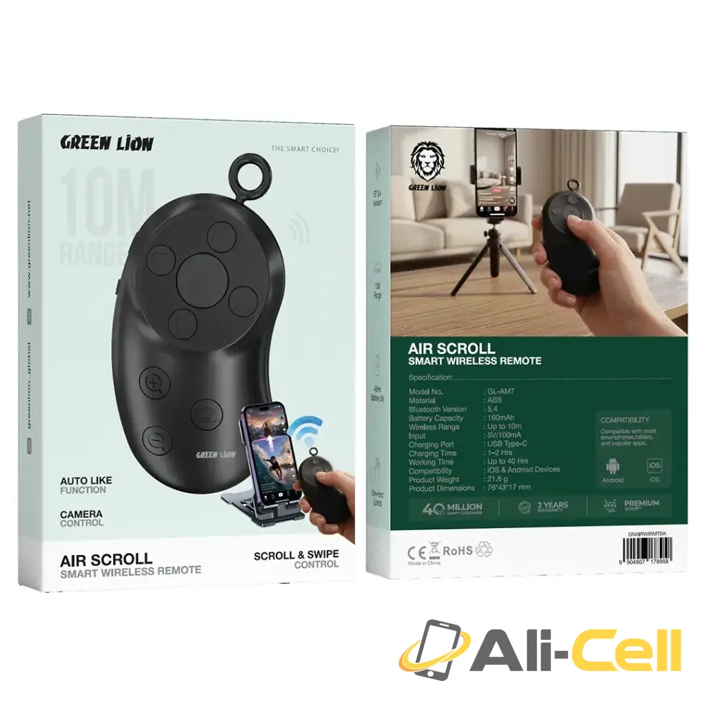 Green Lion Air Scroll Smart Wireless Remote - Black — 3