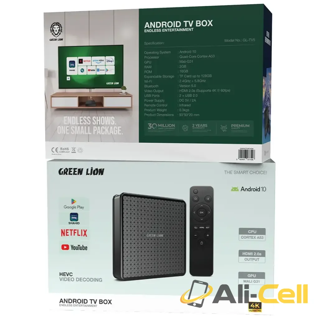 Green Lion Android TV Box 4K with Remote Control - Black — 2