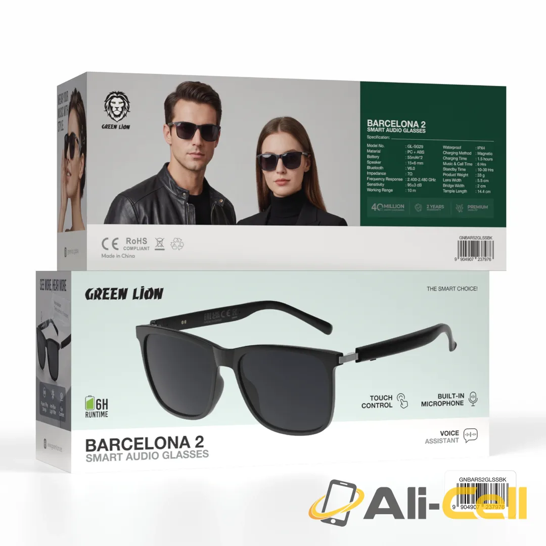 Green Lion Barcelona 2 Smart Audio Glasses - Black — 2