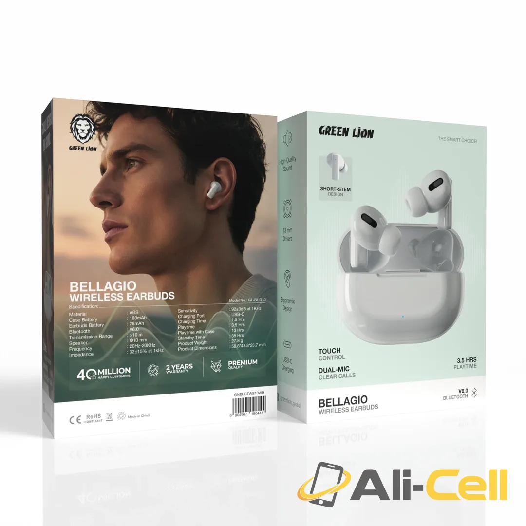 Green Lion Bellagio Wireless Earbuds - White — 3