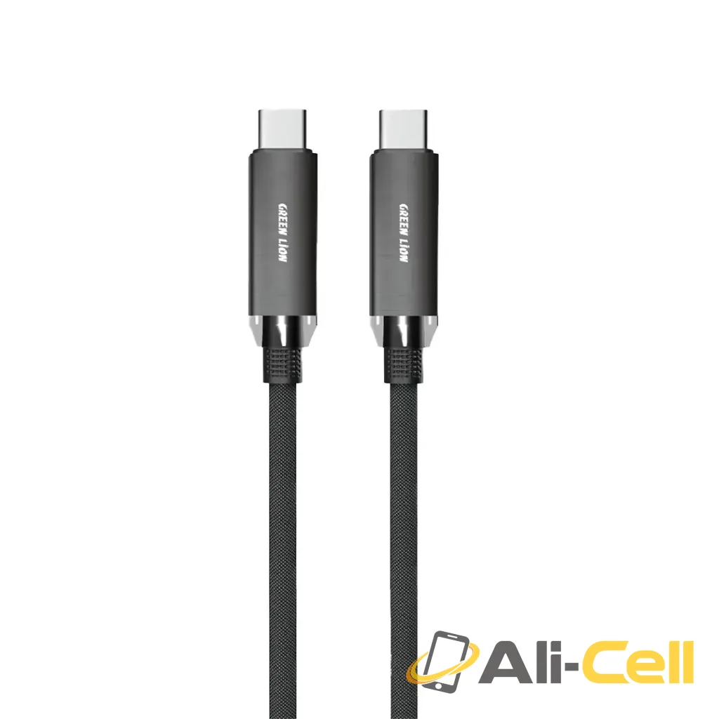 Green Lion Braided Type-C to Type-C Cable 240W 1 mtr - Black