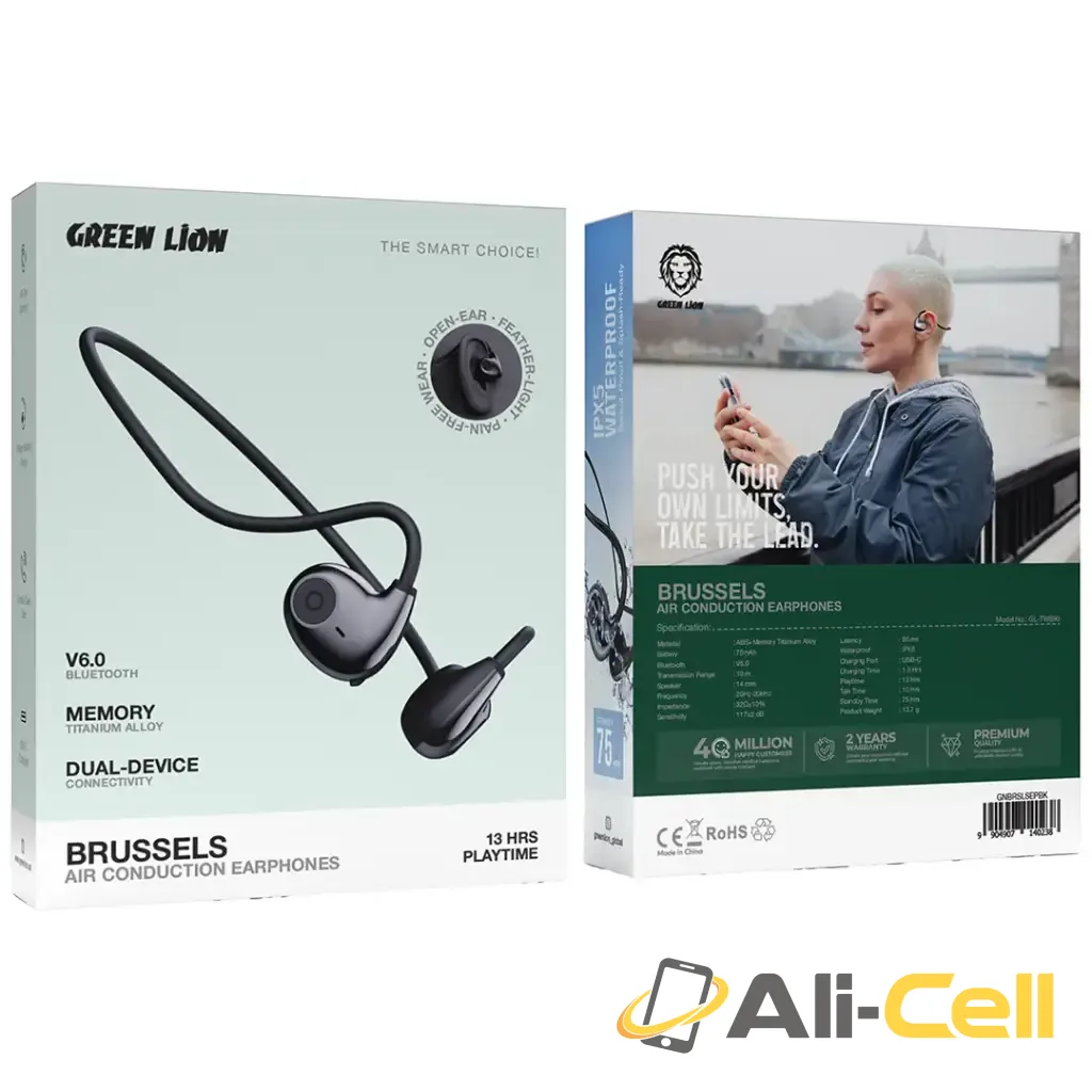 Green Lion Brussels Air Conduction Earphones - Black — 3
