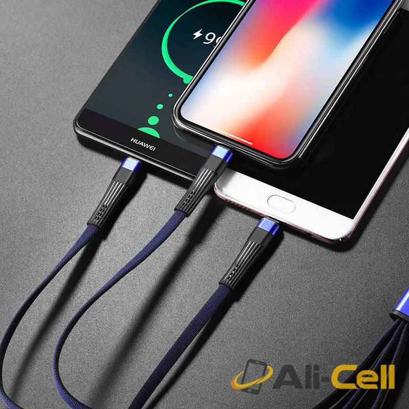 Cable USB to Lightning Micro-USB Type-C «U39 Slender» charging wire (1.2m) — 6