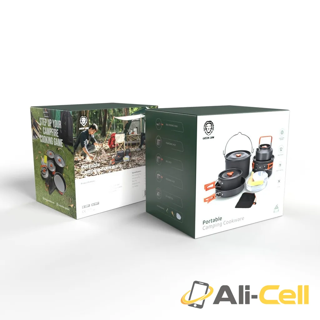 Green Lion Camping Cookware Set - OrangeBlack — 2