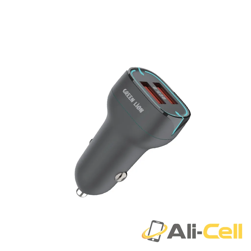 Green Lion Car Charger QC3.0 18W + QC3.0 18W - Black