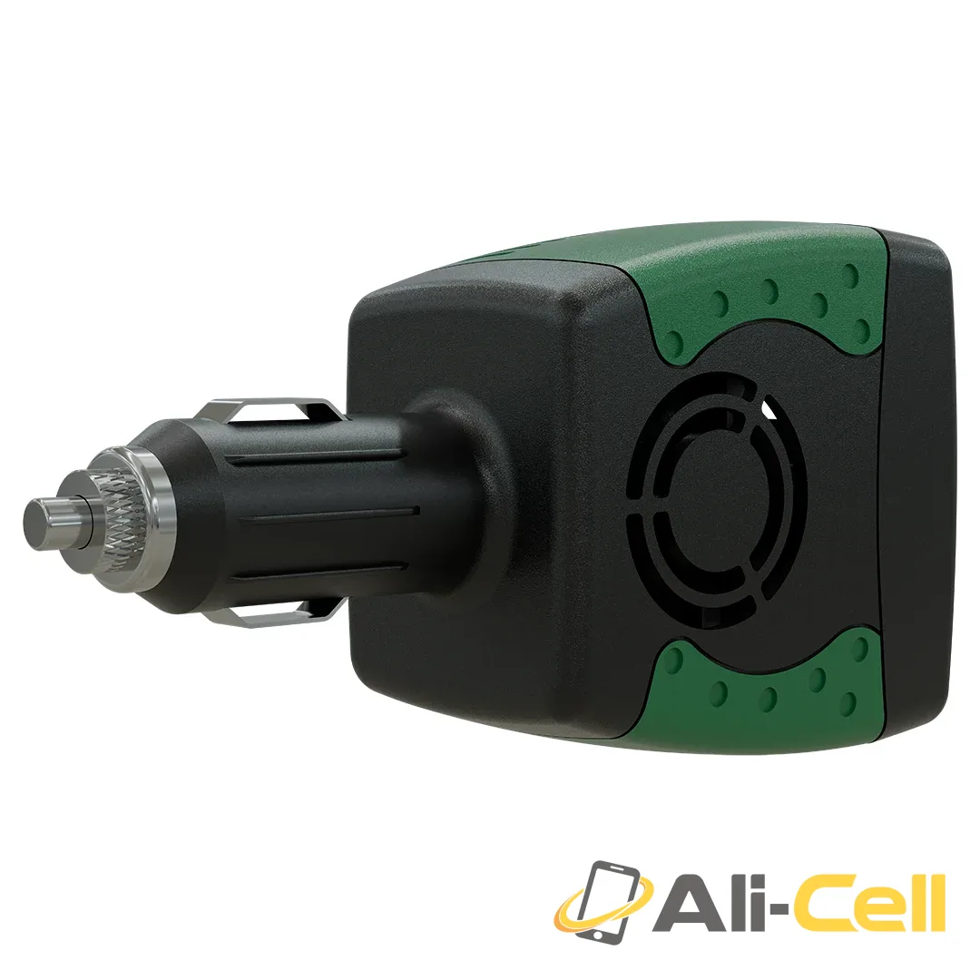 Green Lion Car Power Hub 150W Car Inverter - Black — 2