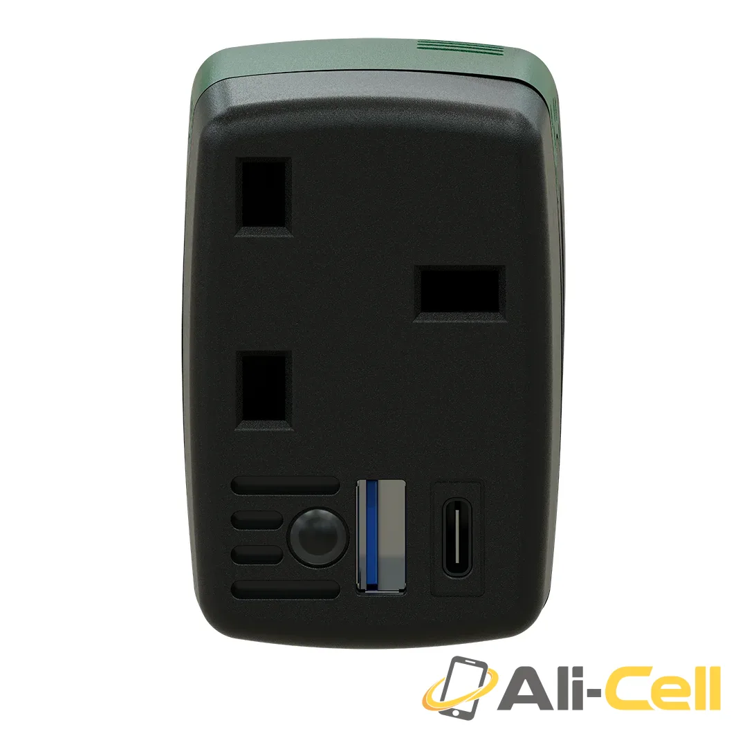 Green Lion Car Power Hub 150W Car Inverter - Black — 3