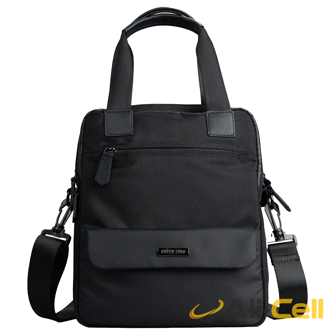Green Lion City Messenger Bag - Black