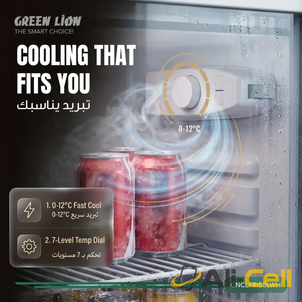 Green Lion Classic 55L Mini Fridge - White — 3