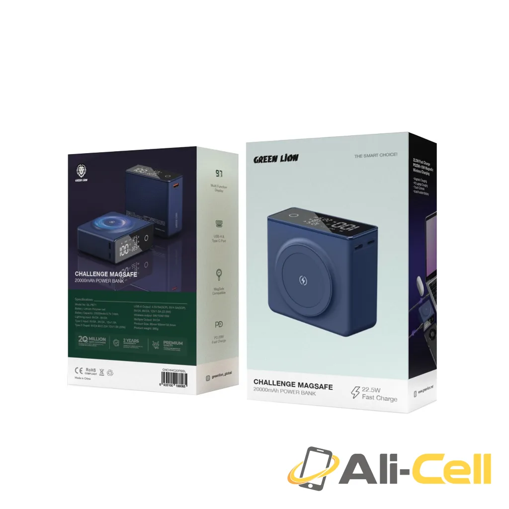 Green Lion Challenge MagSafe 20000mAh Power Bank - Blue — 2