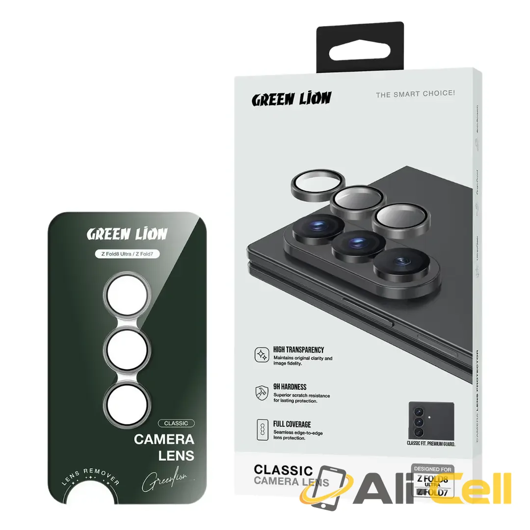 Green Lion Classic Camera Lens Protector for Z Fold 8 Ultra & Z Fold 7 - Grey — 3