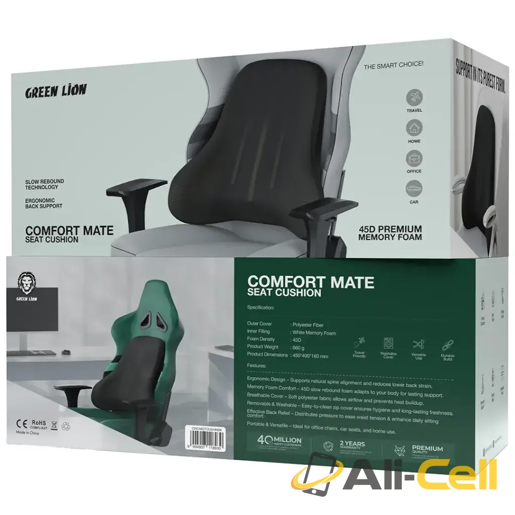 Green Lion Comfort Mate Seat Cushion - Black — 3