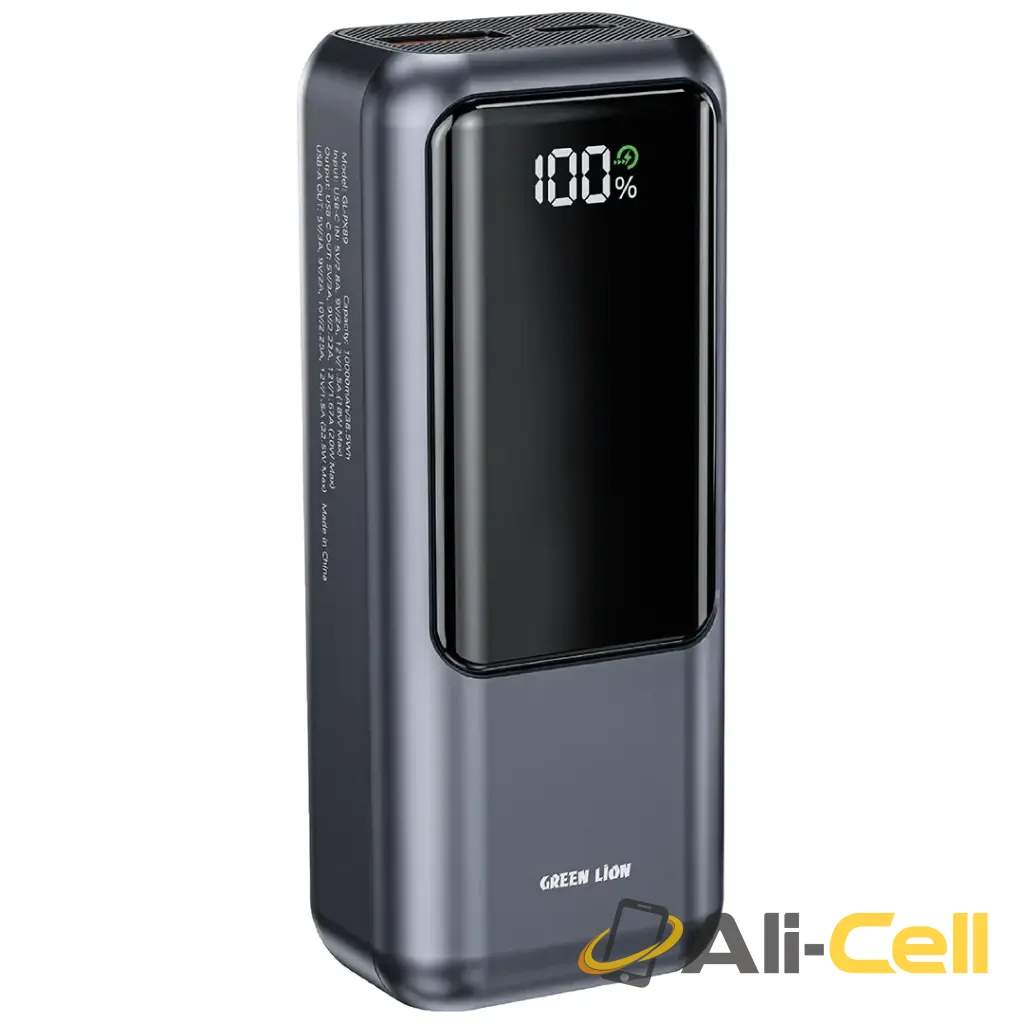 Green Lion Compact 10 10000mAh Power Bank - Grey