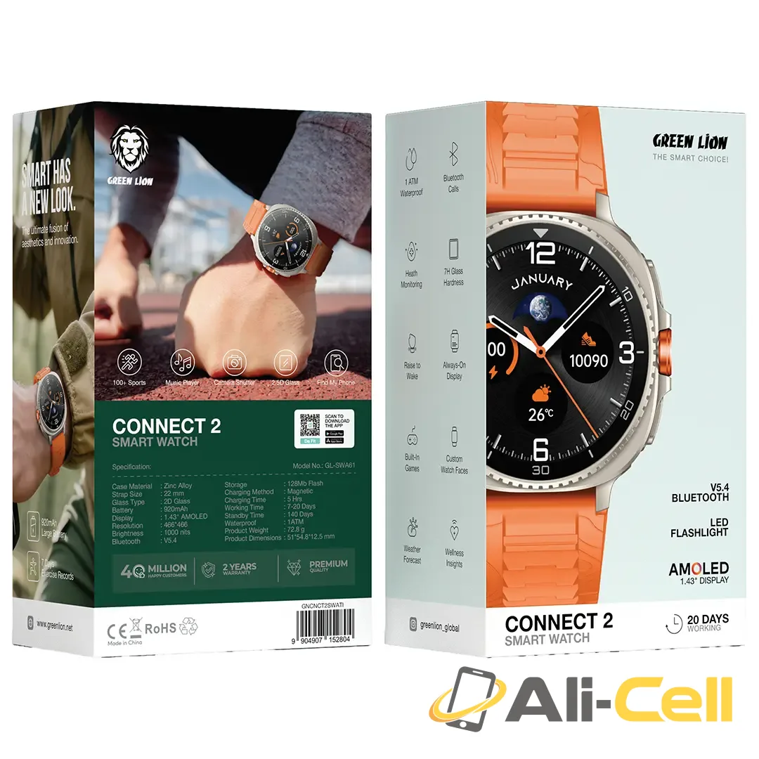 Green Lion Connect2 Smart Watch with 1.43'' AMOLED Display — 2
