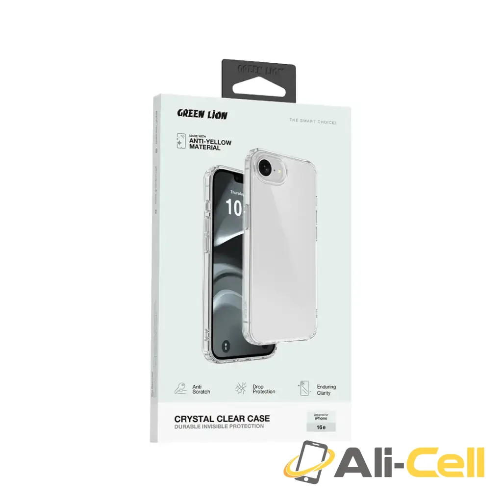 Green Lion Crystal Clear Case for iPhone 16e - Clear — 3