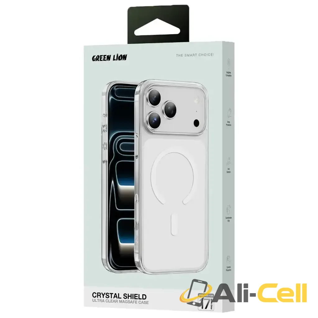 Green Lion Crystal Shield Ultra Clear MagSafe Case for iPhone 17 Series — 3