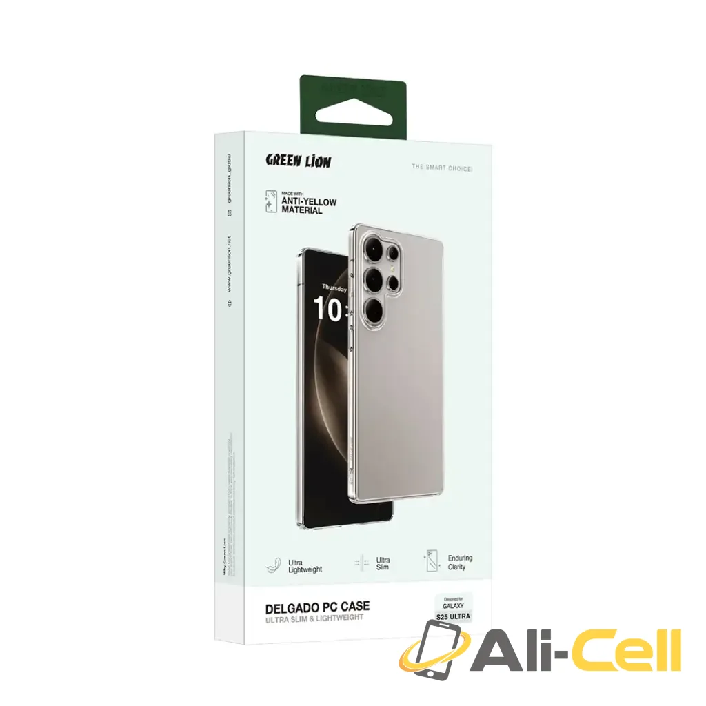 Green Lion Delgado PC Case for S25 Ultra - Clear — 3