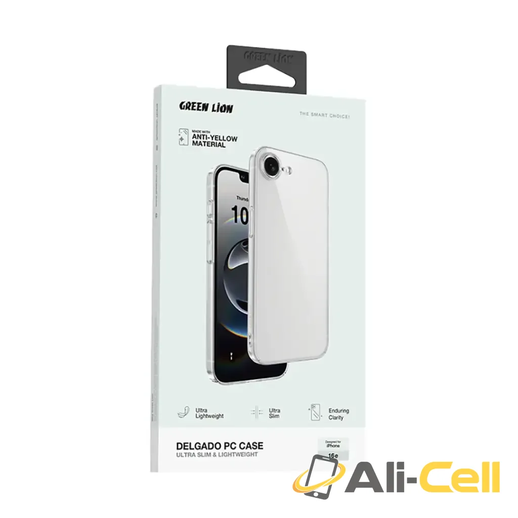 Green Lion Delgado PC Case for iPhone 16e - Clear — 3