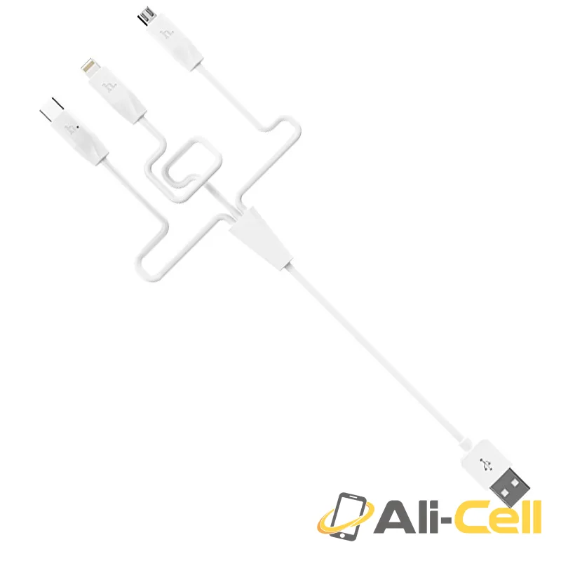 Cable USB to Lightning Micro-USB Type-C «X1» charging wire (1.0m) — 3