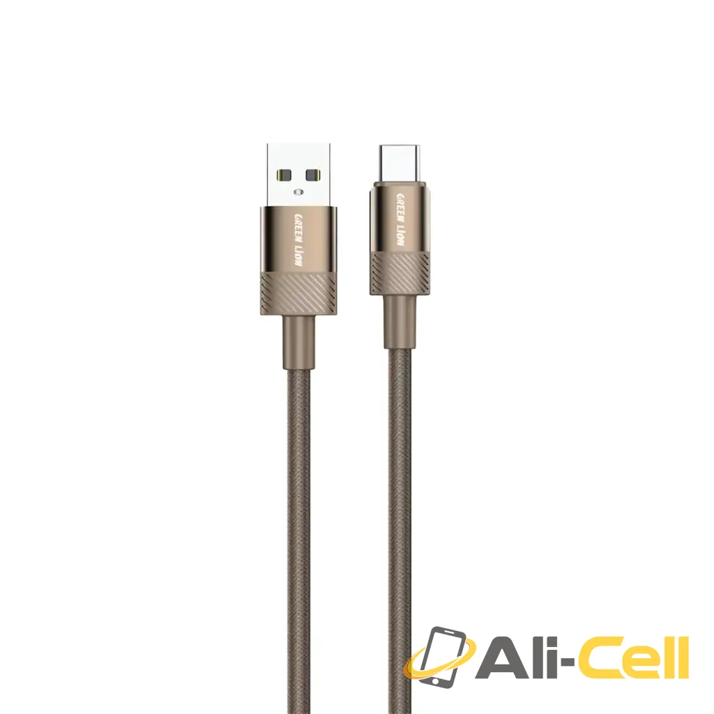 Green Lion Desert Spark Cable USB-A to USB-C 15W - Desert Titanium