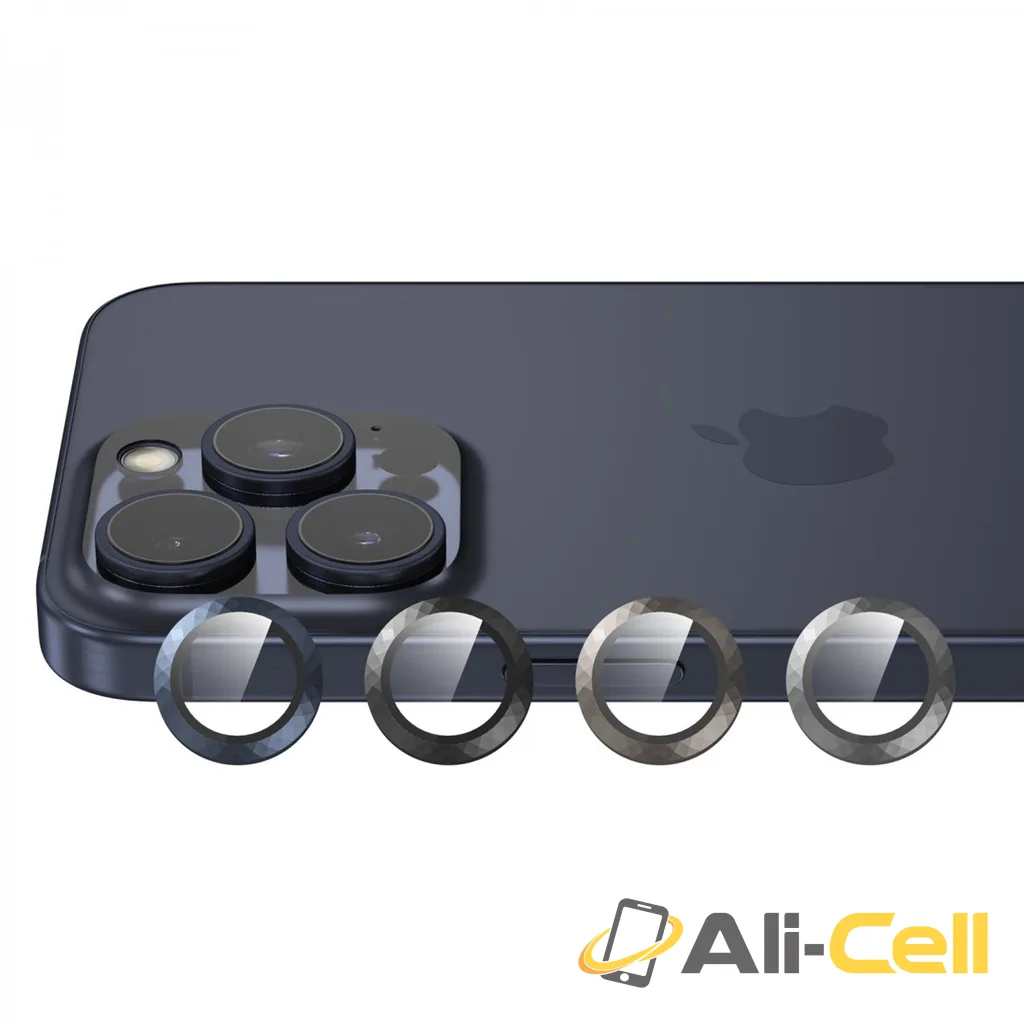 Green Lion Diamond Design Camera Lens for iPhone 15 Pro Max