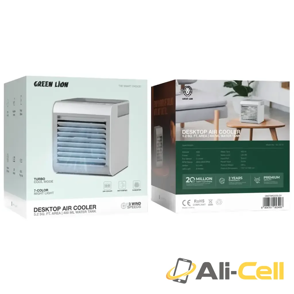 Green Lion Desktop Air Cooler 400mL - Gray — 2