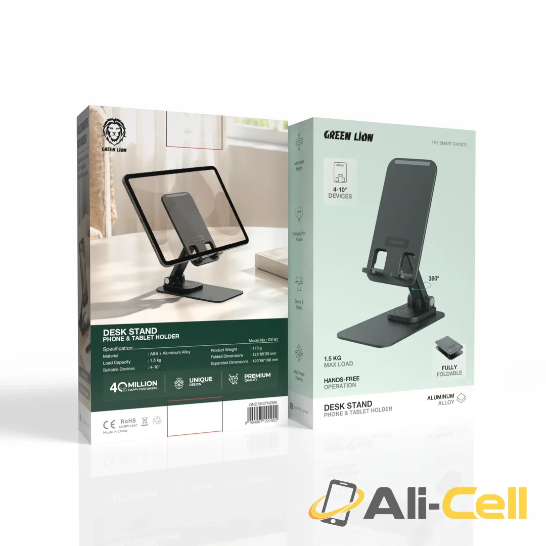 Green Lion Desk Stand Phone & Tablet Holder - Black — 3