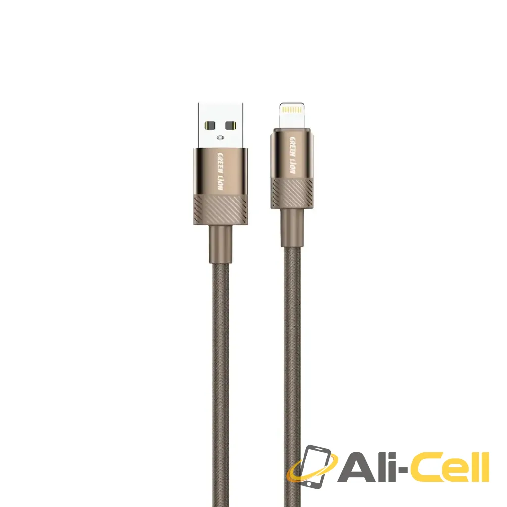 Green Lion Desert Spark Cable USB-A to Lightning 12W - Desert Titanium