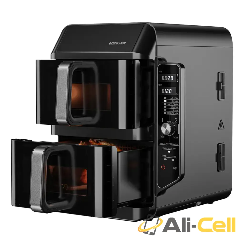 Green Lion Double-Decker Pro Digital Air Fryer 10.2L - Black