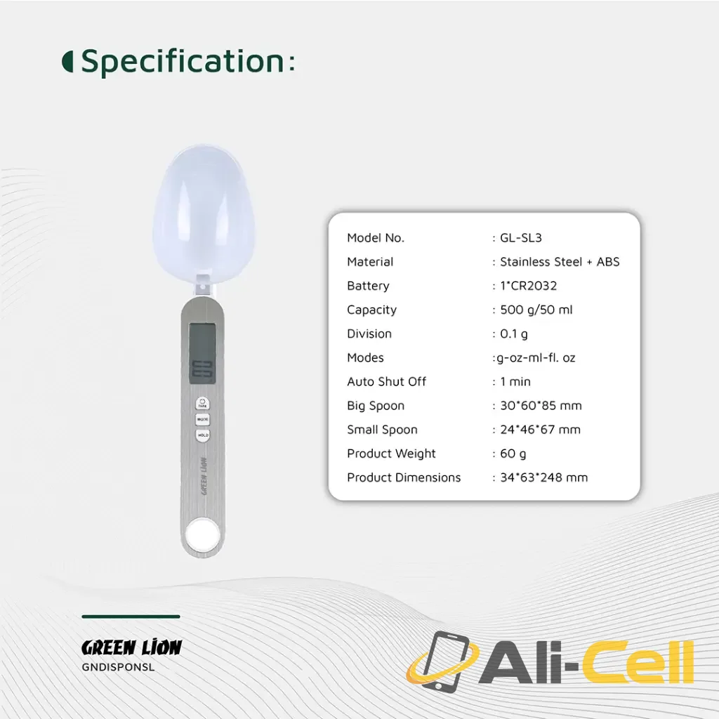 Green Lion Digital Spoon Scale - Silver — 2