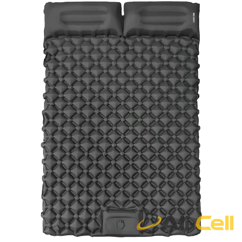 Green Lion Double Air Bed Inflatable Air Mattress - Gray