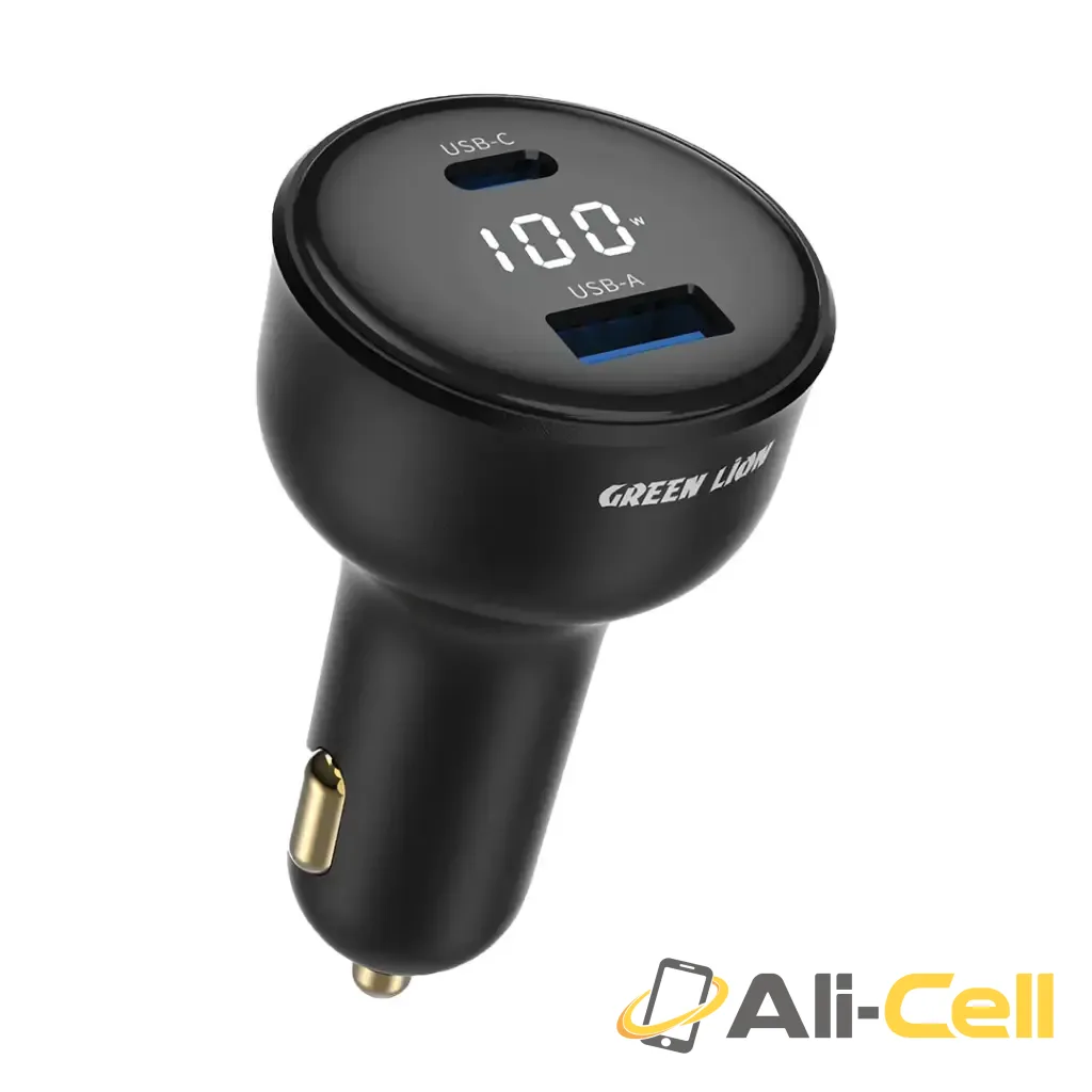 Green Lion Drive Volt Dual Port Car Charger - Black