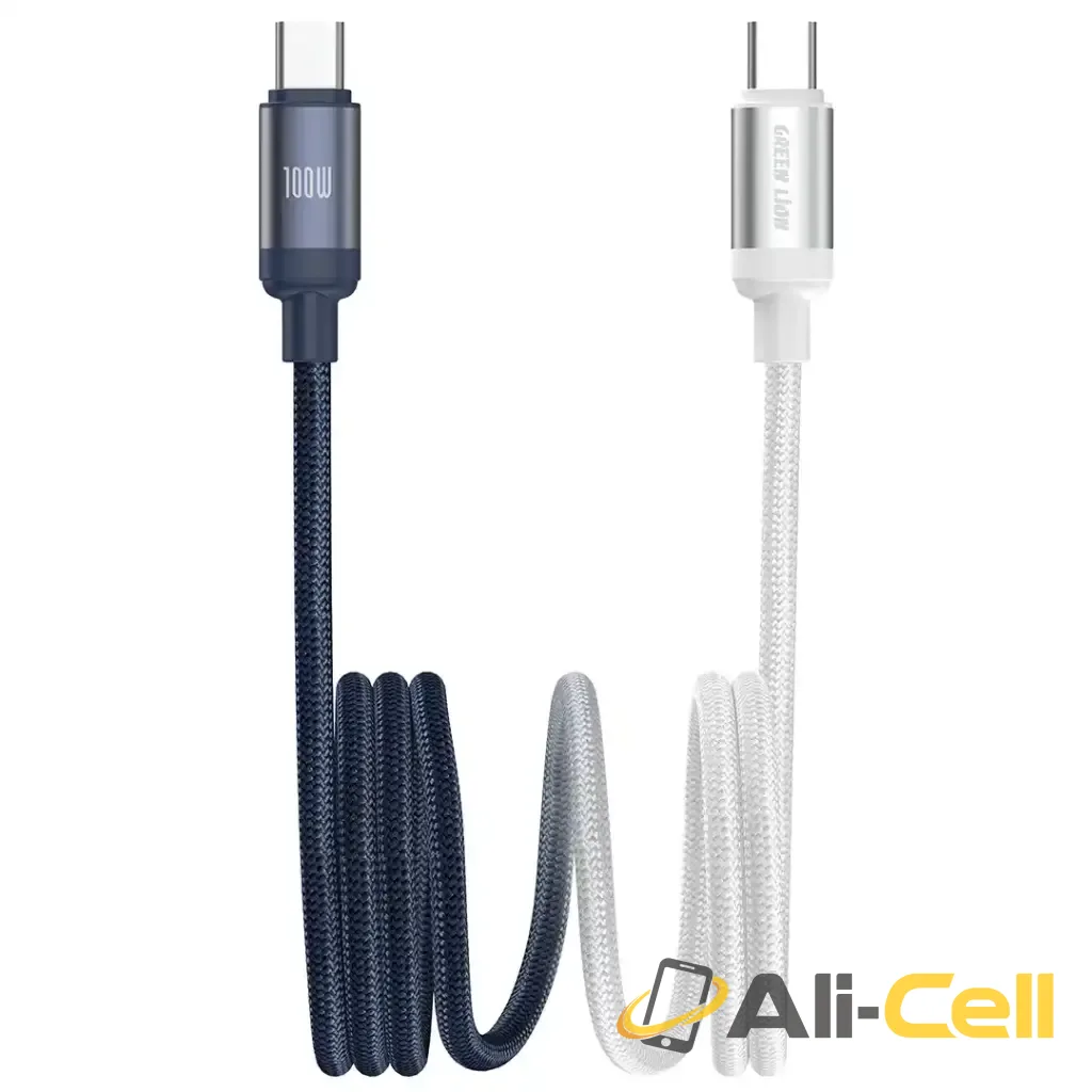 Green Lion Duo Color Braided USB-C to USB-C Cable — 2