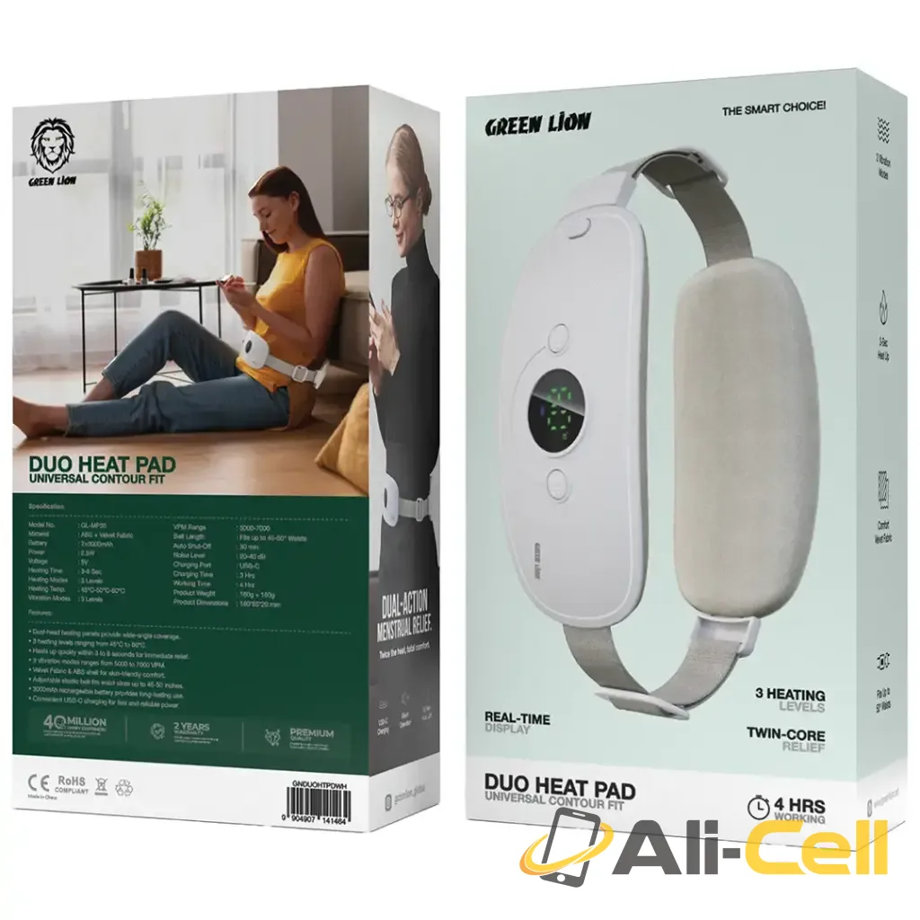 Green Lion Duo Heat Pad Universal Contour Fit - White — 2