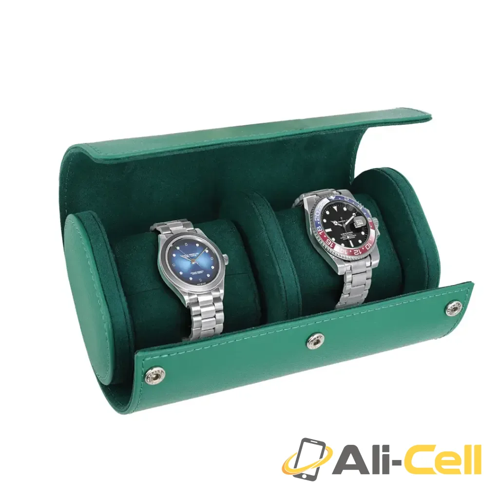 Green Lion Duo Watch Roll Case - Rolex Green