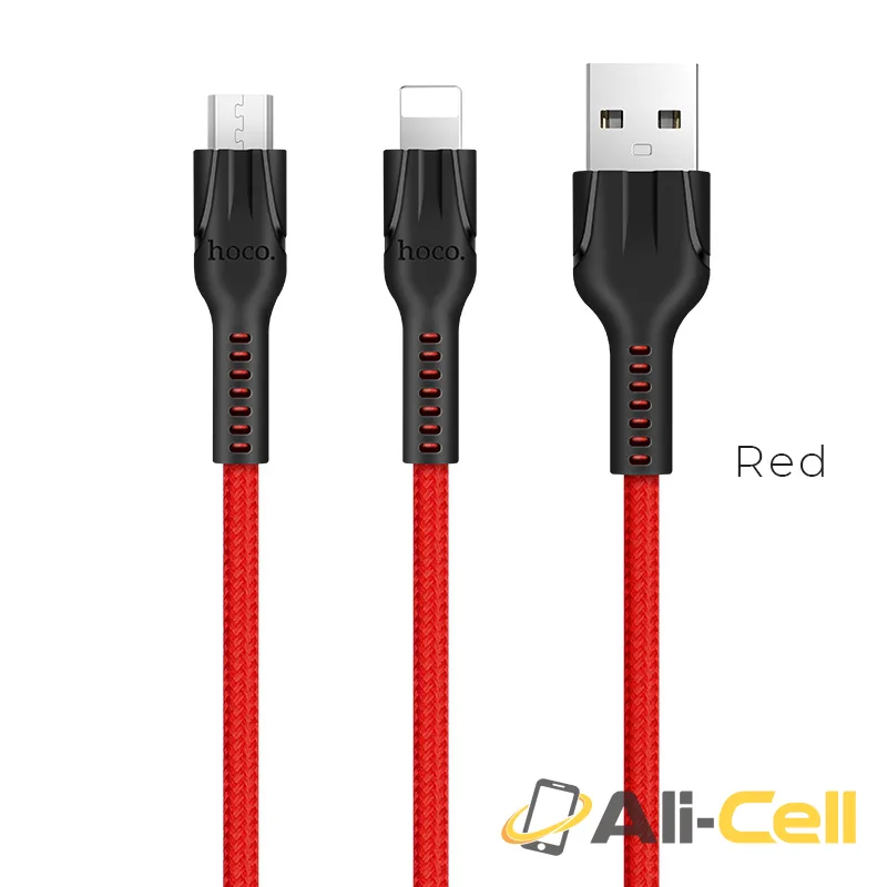 Cable USB to Lightning Micro-USB «U31 Benay» charging wire (1.2m)