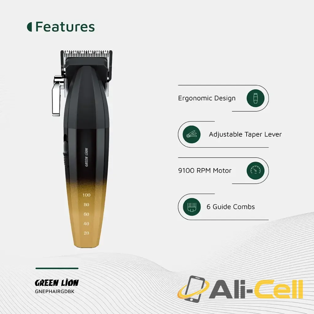 Green Lion Edge Pro Hair Clipper - Gold Black — 3