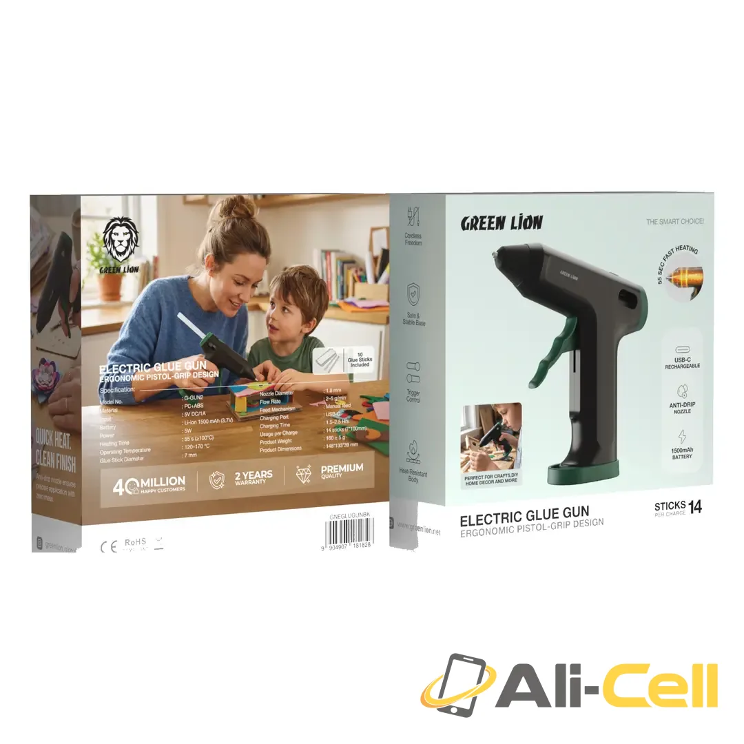 Green Lion Electric Glue Gun Ergonomic Pistol-Grip Design — 3