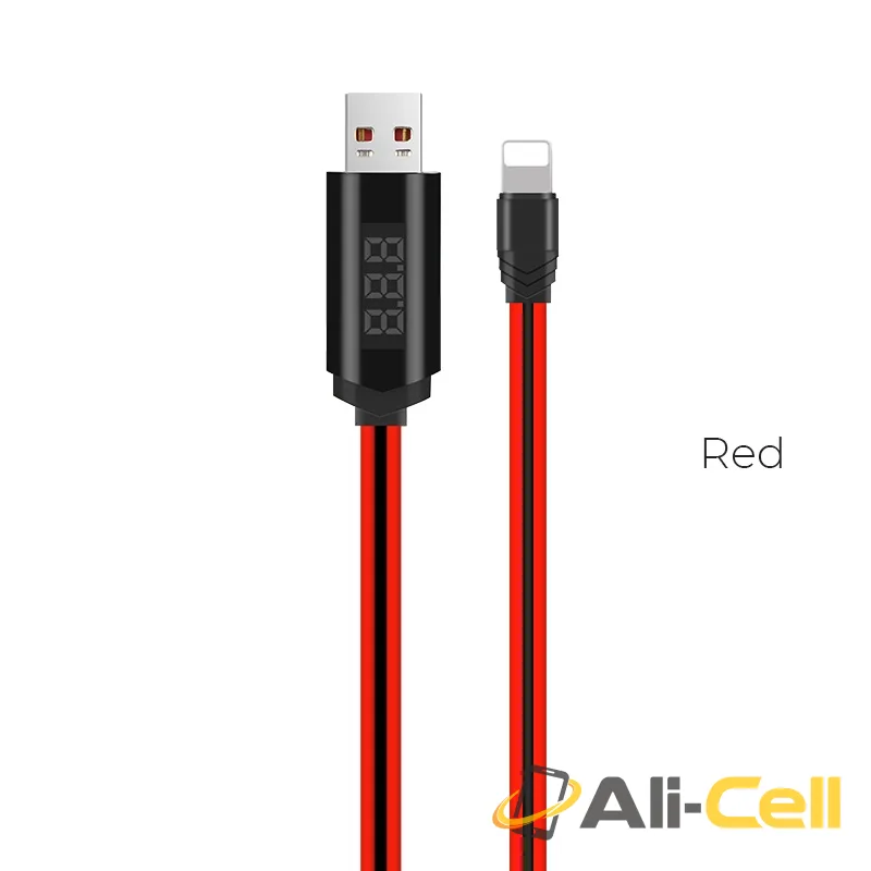 Cable USB to Lightning «U29 LED» charging data sync (1.2m)