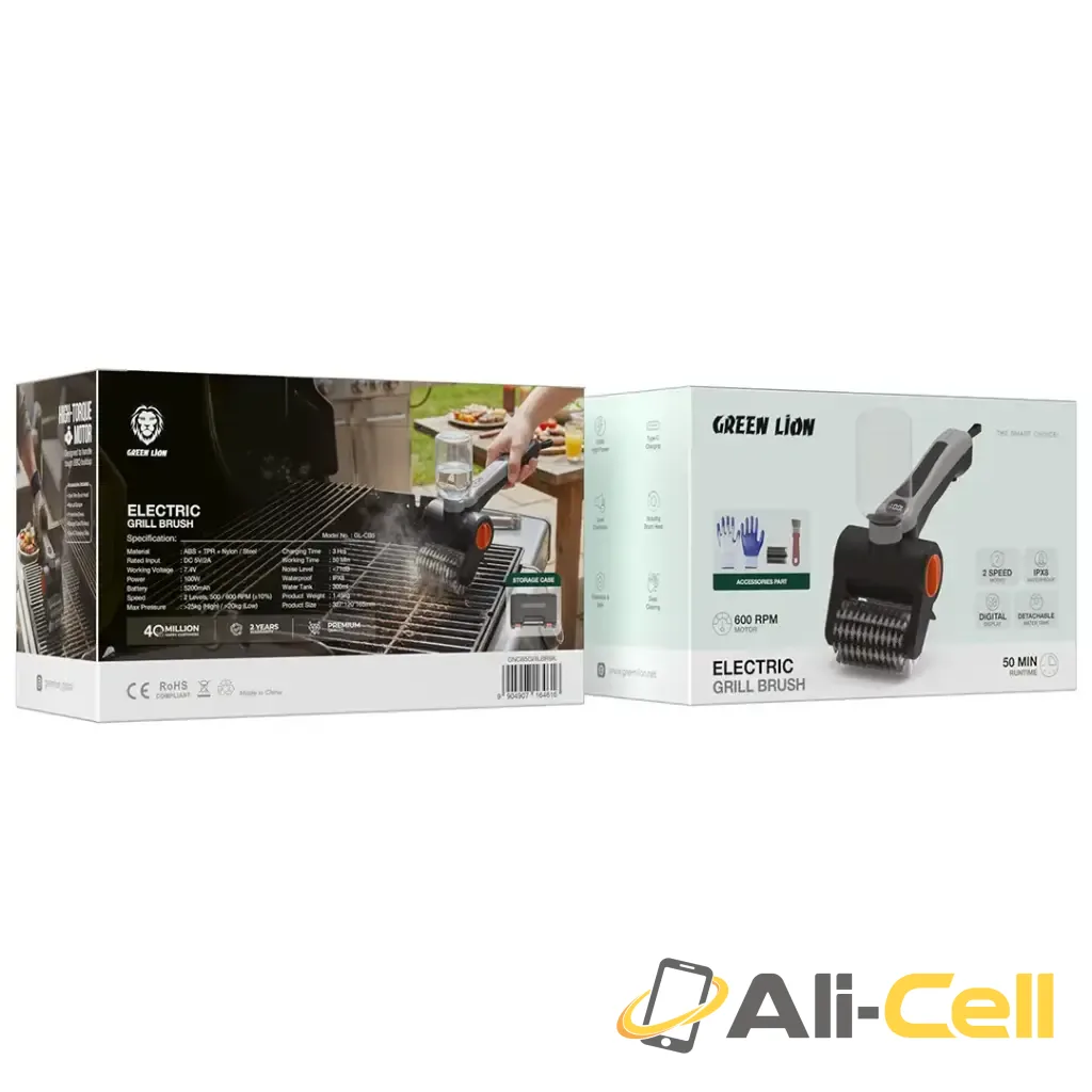 Green Lion Electric Grill Brush - Black — 3