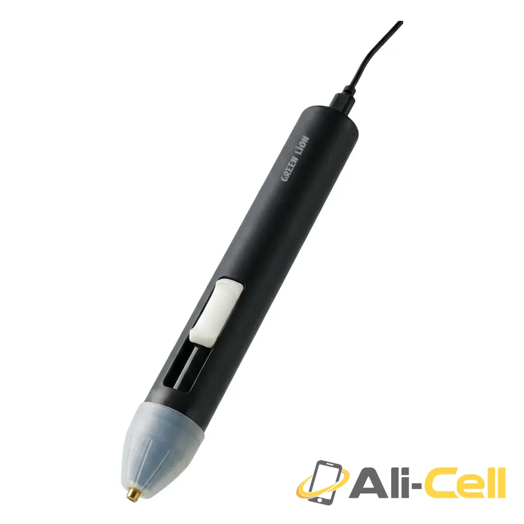 Green Lion Electric Glue Pen with Multi-Color Glue Sticks - Black