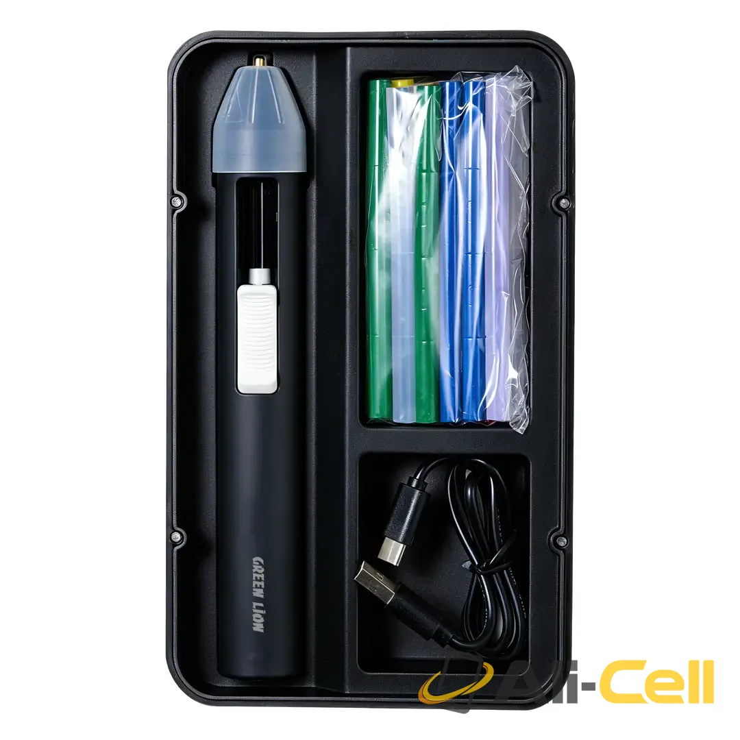 Green Lion Electric Glue Pen with Multi-Color Glue Sticks - Black — 2