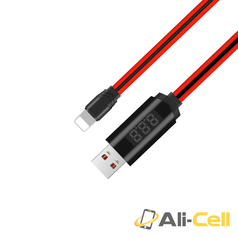 Cable USB to Lightning «U29 LED» charging data sync (1.2m) — 2