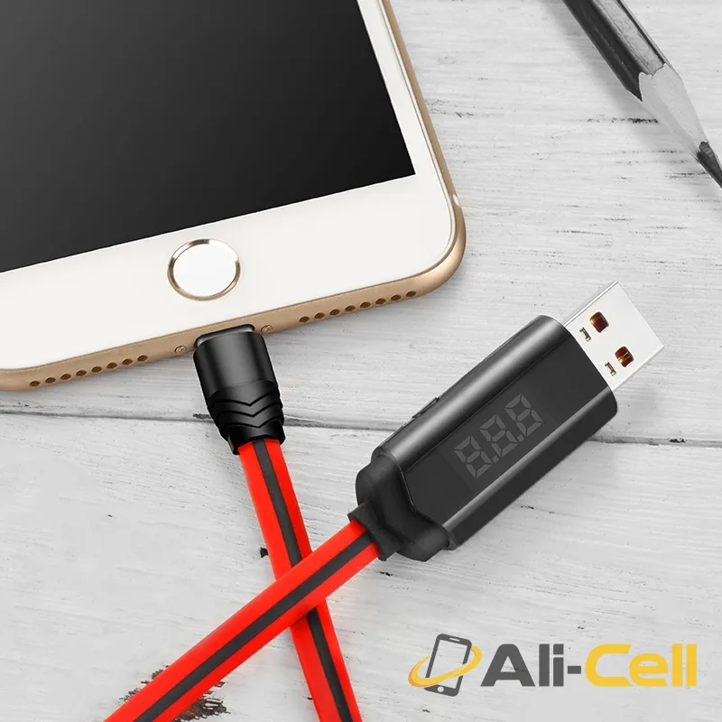 Cable USB to Lightning «U29 LED» charging data sync (1.2m) — 6