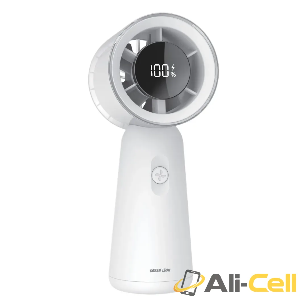 Green Lion Elvar Handheld Fan - White