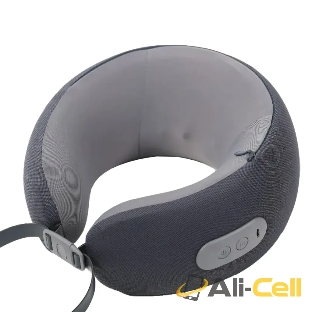 Green Lion Ergonomic Pillow with Neck Massager Function - Gray