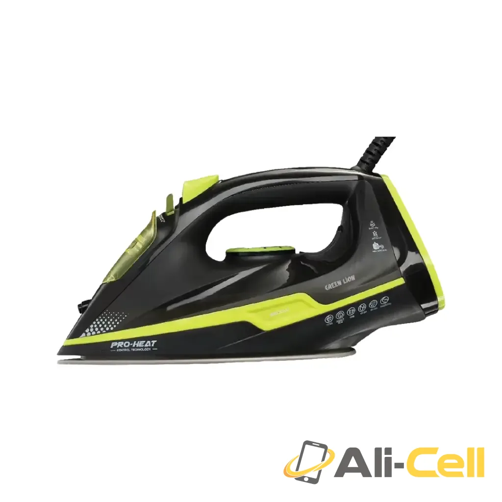 Green Lion Essential Care Steam Iron 2200W - Black and Green